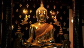 Awesome Golden Buddhist Statue at the temple in Thailand